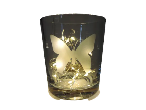 Teelicht Glas Windlicht 