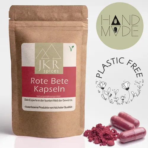 180stk. Rote Bete Kapseln 720mg gemahlene Beete Pulver, vegan plastikfrei