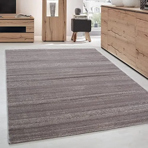 Carpettex Wohnzimmer Teppich Kurzflor 80 x 150 cm - Läufer Flur Beige Modern Einfarbig Design - Schlafzimmer Flauschig Weich Waschbar Küchenteppich Esszimmer