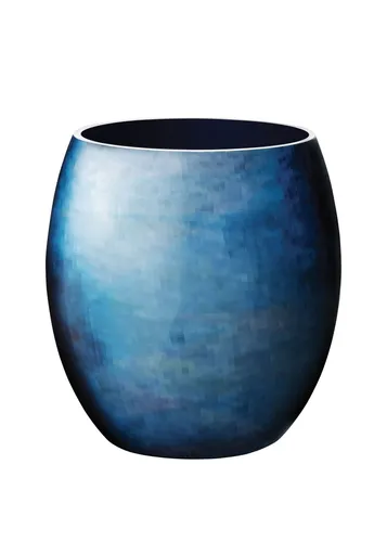 Stelton Stockholm Ø 166 Vase, Aluminium in Mittel-Horizon - Moderne Aluminium-Vase mit elegantem nordic Design, ideal für stilvolle Blumenarrangements und als Blickfang in jedem Raum.