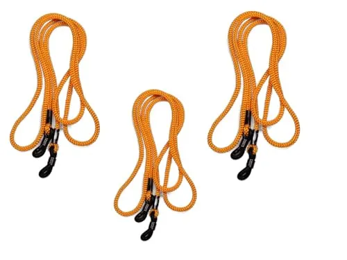 Orange Brillenkordel - 3er Pack - für Lesebrille Sportbrille Sonnenbrille