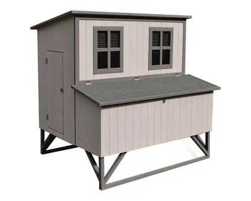 Produktbild Flamingo Hühnerstall Cosmo Cottage Grau – Komfort für Ihre Hühner