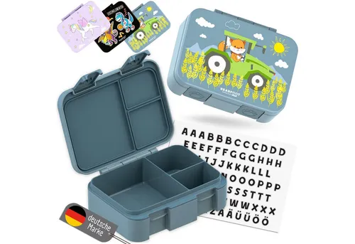 BEARFOOT Lunchbox Brotdose mit Fächern, auslaufsicher von bearfoot