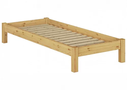 Erst-Holz® Einzelbett Kiefer Natur 80x200 - Massivholzbett aus heimischer Kiefer, vielseitig als Futonbett oder Tagessofa nutzbar, ideal für Jugendliche und kleine Räume.