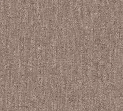 Livingwalls Einfarbige Tapete Braun 382054 Uni-Vliestapete für Flur Wohnzimmer Schlafzimmer 10,05x0,53m Made in Germany