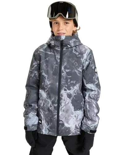Quiksilver Snow Mission Printed Jacket Jacke Schwarz 10 - Stylische und funktionale Snow Jacke für optimale Bewegungsfreiheit und Komfort beim Skifahren oder Snowboarden.