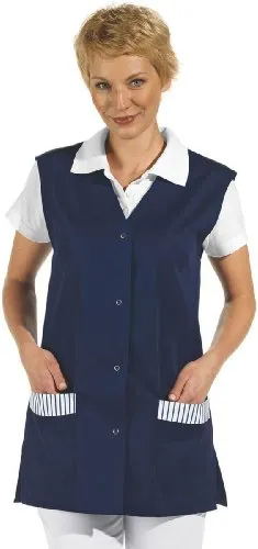 Kasack Damen marine 09/515/04, Größe M - Bequemer Kasack für Damen - Sportbekleidung für Damen, ideal für den Einsatz in der Gastronomie oder im Gesundheitswesen, mit strapazierfähigem Material und optimalem Tragekomfort.