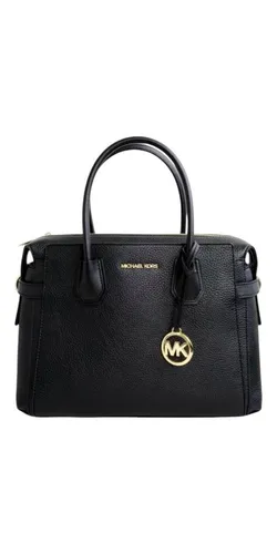 MICHAEL KORS MERCER MD TZ Belted Satchel Tasche - Damentasche in elegantem Schwarz aus hochwertigem Leder mit abnehmbaren Trageriemen und stilvollem Logo-Detail. Ideal für jeden Anlass.