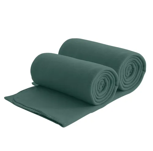 Wohndecke 2er Set eco-line Fleecedecke ca. 130x160, wometo, OEKO-TEX®, 100% recyceltes Material, Antipilling