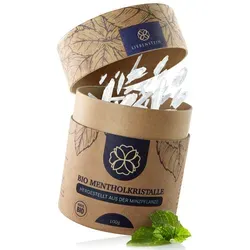 Liebenstein Bio Mentholkristalle für die Sauna (100g) - Saunazubehör mit langanhaltendem, erfrischendem Aroma. Ideal für befreite Atemwege und ein wohltuendes Dufterlebnis bei geringer Dosierung.