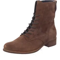Schnürstiefelette GABOR Damen, Gr. 44, cognac - Wanderschuhe aus hochwertigem Veloursleder mit herausnehmbarem Fußbett für optimalen Komfort. Ideal für Herbstwanderungen und lässige Outfits.