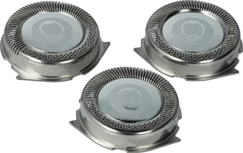 vhbw 3x Ersatz-Scherköpfe kompatibel mit Philips HQ6405, HQ6415, H802, H803, HQ6605, HQ6423, HQ6445, HQ135, HQ136, HQ130 Elektrorasierer, Silber
