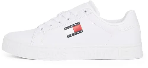 Tommy Hilfiger Sneakers in Weiß - Größe 41 - Stylische Sneakers mit Schnürung, verstärkter Hinterkappe und rutschhemmender Laufsohle für optimalen Komfort und Sicherheit.