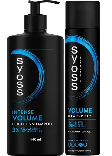 SYOSS Shampoo (440ml) & Haarspray (400ml) Volume von Syoss
