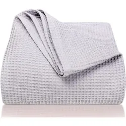 Laynenburg Tagesdecke Waffelpique aus 100% Baumwolle in grau von LAYNENBURG