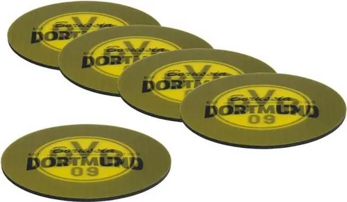 Borussia Dortmund 3D Untersetzer Lentikular 5er Set mit Wechselbild BVB 09