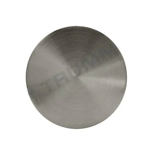 Edelstahl Ronden geschliffen, V2A, Ankerplatten, Geländer, Fußplatte, 70mm / 100mm (100 mm, Keine Bohrungen)