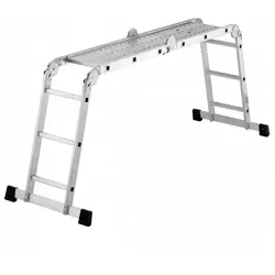 Hailo ProfiStep® Gelenkleiter M60 mit Plattform - Aluminium-Universalleiter mit 6 Sicherheitsgelenken, vielseitig einsetzbar und ideal für sichere Arbeiten in Höhe.
