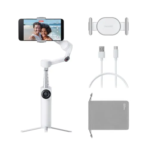 Insta360 Flow 2 White – Faltbarer Smartphone Gimbal mit KI