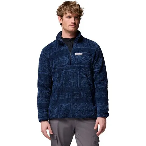 Columbia Rugged Ridge High Pile Half Zip - Herren Skijacke in Navy - Hochwertige Skijacke aus 100% Nylon und recyceltem Polyester, ideal für kalte Tage und Outdoor-Aktivitäten. Perfekte Passform für optimalen Tragekomfort.