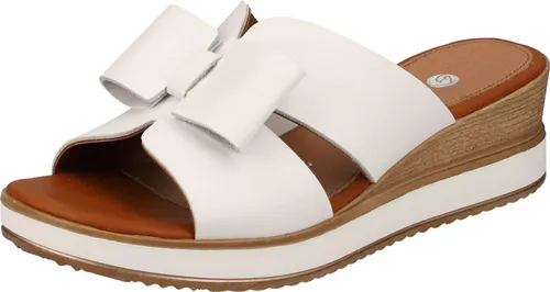 Remonte Damen D6456 Keilsandale - Weiss, 41 EU - Wanderschuhe mit hochwertigem Leder-Obermaterial, atmungsaktiver gepolsterter Lederdecksohle und leichtem PU Laufsohle für optimalen Tragekomfort.