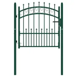 vidaXL Gartentor Zauntor mit Spitzen aus Stahl 100x100 cm von vidaXL