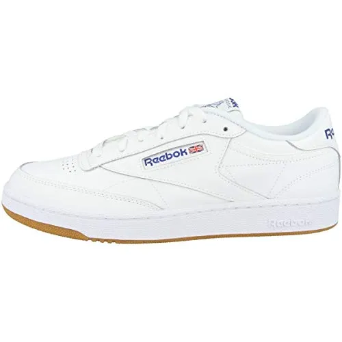 Reebok Herren Club C 85 Sneaker - Int White Royal Gum, 36 EU - Herren-Sneaker mit Synthetik-Obermaterial und bequemer OrthoLite-Einlegesohle für optimalen Tragekomfort.
