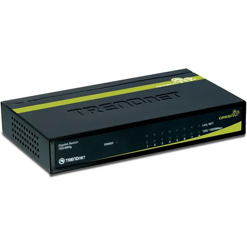 TEG-S80G 8-Port Gigabit GREENnet Switch - Netzwerk-Switch, 8 Ports für hohe Geschwindigkeit, umweltfreundlich und ideal für energieeffiziente Netzwerklösungen