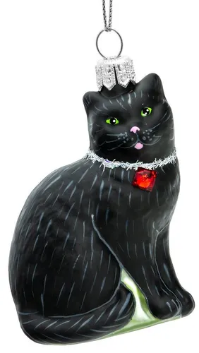 SIKORA Christbaumschmuck BS705 Katze in schwarz von SIKORA