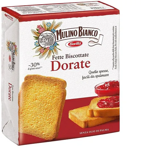 Mulino Bianco Fette Biscottate Le Dorate Zwieback kekse gebackenem Brot 315g
