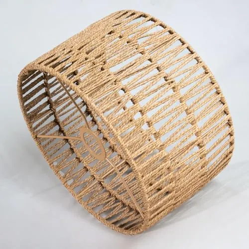 Lampenschirm hängelampe schirm Boho Rattan-Lampenschirm in braun von Osasy