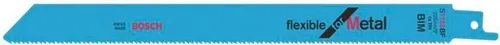 Bosch Accessories S 1122 BF Flexible for Metal Säbelsägeblatt 25er-Pack - Säbelsägeblätter für Metall, optimiert für bündige Schnitte und hohe Geschwindigkeiten. Ideal für Rohre und Profile mit einer Dicke von 3-8 mm.