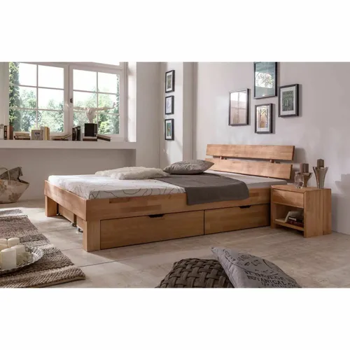 Bett Futonbett Stauraumbett Jule Kernbuche geölt 180x200cm NEU/OVP