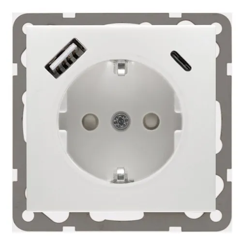 Peha Universelle Steckdose SCHUKO mit USB Typ A und C von PAUL HOCHKÖPPER