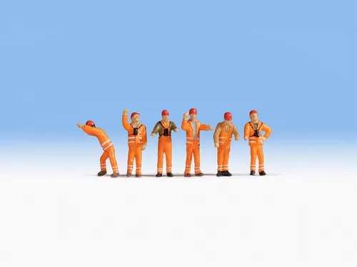 NOCH H0 Rangierpersonal Stehend - Bemalte Modelleisenbahn-Figur, detailgetreu für Sammler ab 15 Jahren