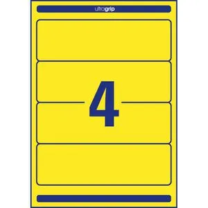 AVERY Zweckform L4769-20 Ordneretiketten gelb - 80 selbstklebende Etiketten für farblich sortierte Dokumente, ideal für Büro und Zuhause