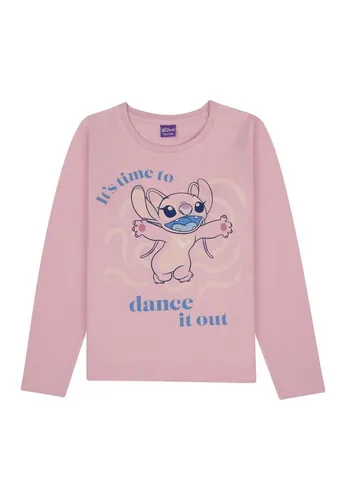 Stitch und Angel Langarmshirt Mädchen - Disney Longsleeve für kleine Fans - Tops, T-Shirts & Blusen für Mädchen mit niedlichem Angel-Design, das jedes Outfit aufpeppt. Bequem und ideal für aktive Tage – perfekt für Disney-Liebhaberinnen!