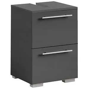 Schildmeyer Waschbeckenunterschrank Carlos 148585 - Badmöbelset in anthrazit, aus feuchtigkeitsbeständigem MDF mit Klapptür und Schublade – ideal für zusätzlichen Stauraum im Bad.