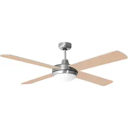 Deckenventilator mit Holzleuchte und Fernbedienung