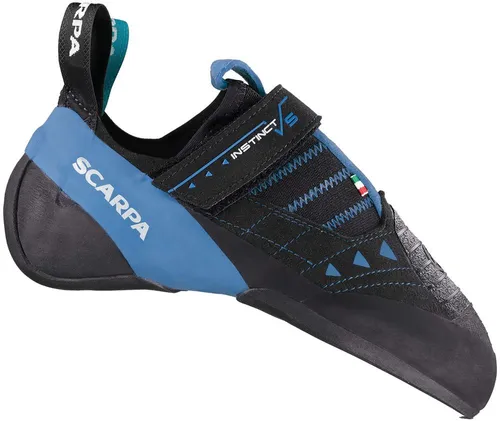 Scarpa Instinct VSR black/azure (42) - Kletterschuhe mit aggressivem Hooking und hervorragender Sensibilität. Ideal für Kletterer, die eine weichere Gummimischung bevorzugen und vielseitig einsetzbar sind.