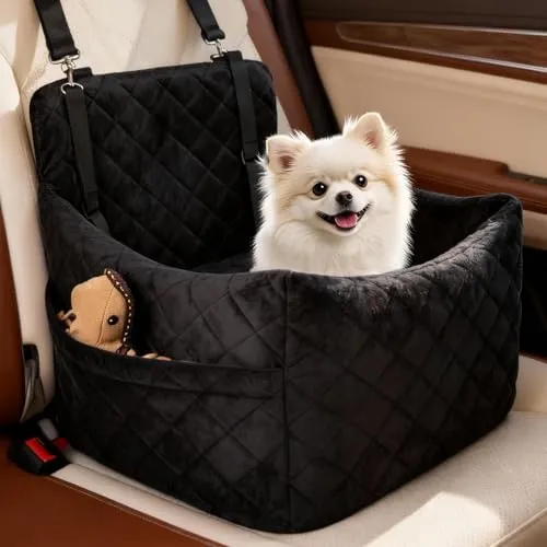 Plüsch Hundeautositz für kleine Hunde bis 9 kg – Sicherer und komfortabler Hundesitz für Auto