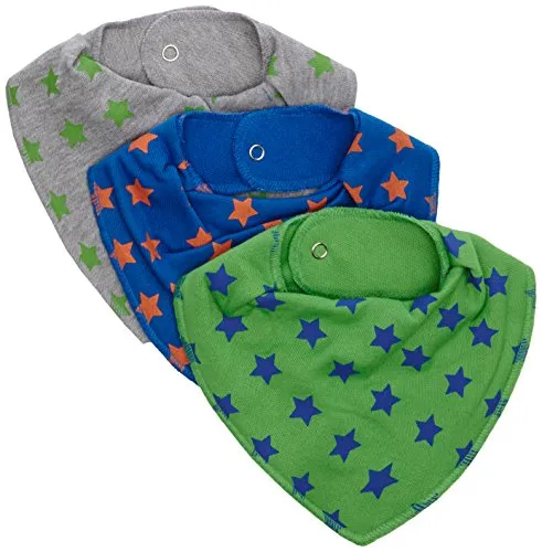 Pippi Baby-Jungen Scarf-bib W.dots/Stars (3-Pack) Lätzchen, Blau-Blau, Einheitsgröße