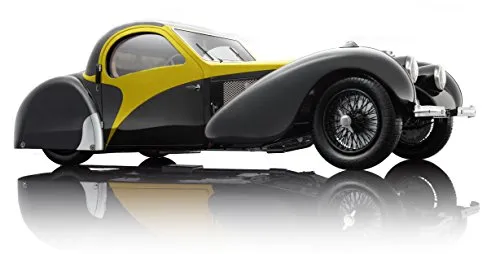 Bauer Exclusive Bugatti Type 57SC Atalante 1937 - Originalgetreues Modellauto 1:12, limitierte Auflage mit beweglichen Türen und Motorhaube, ein Muss für Sammler