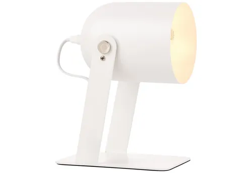 Lightbox Tischleuchte, ohne Leuchtmittel, Tischstrahler, schwenkbar, 24 x 21 x 13cm, E27, max. 30W, Metall, weiß