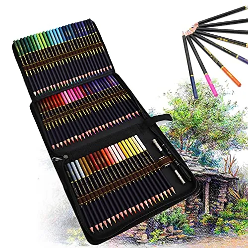 Zeybe 72 Stück Buntstifte für Erwachsene, Zeichnen Bleistifte Profi Art Set, Ölbasierten gemischten und bruchgeschützten Farben zum Kolorieren von Zeichnen, Schreiben, Malbücher