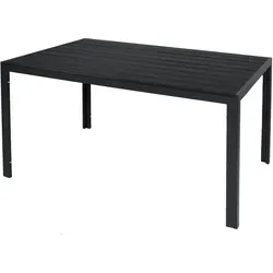 Mojawo Gartentisch Esstisch Aluminium anthrazit/schwarz L150xB90xH74cm - Gartentisch aus witterungsbeständigem Aluminium – ideal für Gartenpartys und entspannte Stunden im Freien. Pflegeleicht und elegant im Design.