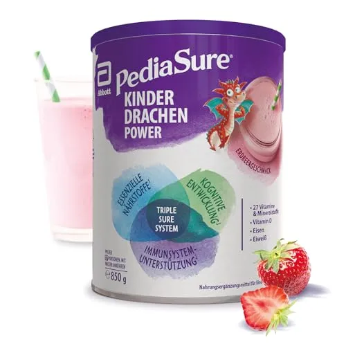 Pediasure Kinder Drachen Power Erdbeere 850g von PediaSure