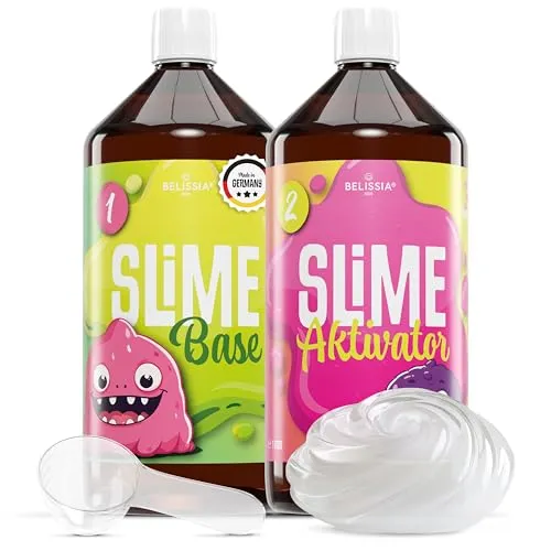 Belissia XXL Kinder Spiel-Schleim zum selbermachen. DIY Set für 2KG fertigen Slime. Ideale Geschenkidee für Kinder ab 3 Jahre