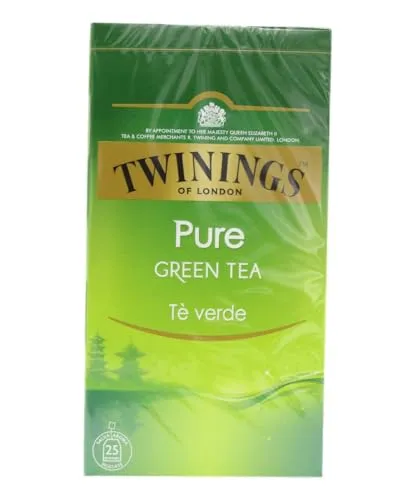 Twinings Pure Green Tea - 3 x 25 Beutel - Tees, Englischer Teegenuss seit 1706 mit garantierter Qualität, leicht und natürlich aus Java für einen sanften Charakter.