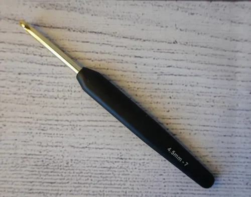 KnitPro Häkelnadel mit Softgriff Alu Gold 4,5 mm